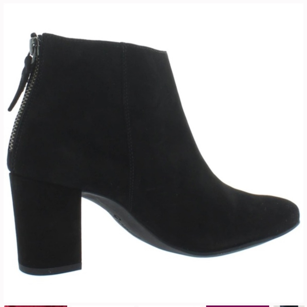 Black Suede leather. Boots. Pointed Toe Ankle Booties US Sz6